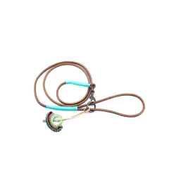 Dwam Puppy Looplijn Billy - Hondenriem - 135x0.7 Cm Bruin Turquoise Xs 10 Dwam Puppy Looplijn Billy - Hondenriem - 135x0.7 Cm Bruin Turquoise Xs -Dierbenodigdheden-Honden 1379 340676 3