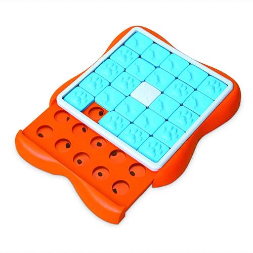 Nina Ottosson Challenge Slider Snack Puzzel - Hondenspeelgoed - 38x38x5 Cm Oranje Blauw Level 3 2 Nina Ottosson Challenge Slider Snack Puzzel - Hondenspeelgoed - 38x38x5 Cm Oranje Blauw Level 3 - Afbeelding 2