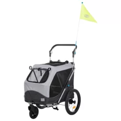 Trixie Fietskar Opvouwbaar - Hondenfietskar - 63x95x90/132 Cm Grijs Zwart Tot 22 Kg Medium -Dierbenodigdheden-Honden 1536 10049295 3