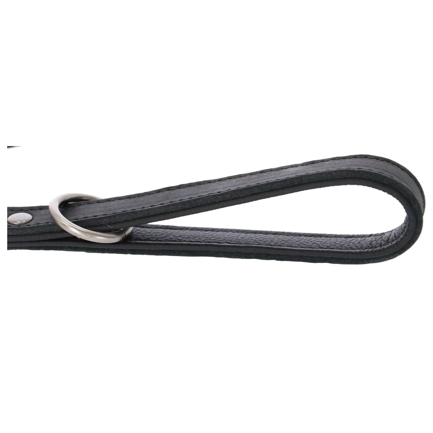 Adori Looplijn Vetleder Gevoerd Handvat - Hondenriem - 130x1.8 Cm Zwart Zwart M/L 3 Adori Looplijn Vetleder Gevoerd Handvat - Hondenriem - 130x1.8 Cm Zwart Zwart M/L - Afbeelding 3