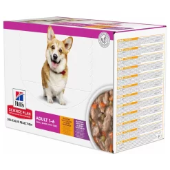 Hill's Canine Pouch Adult Small & Mini Stoofpotje - Hondenvoer - Kip Rund Groente 12x90 G