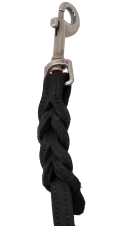 Adori Looplijn Vetleer Met Vlecht Zwart - Hondenriem -Dierbenodigdheden-Honden 1772 M 30014982 3