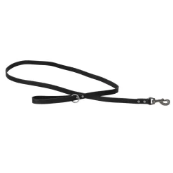 Adori Looplijn Vetleder Met Print - Hondenriem - 180x1.8 Cm Zwart M/L