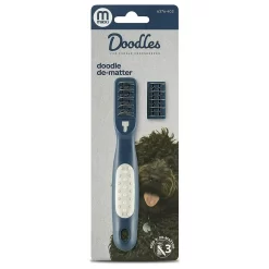 Mikki Doodle De-Matter - Hondenvachtborstel - Blauw Grijs