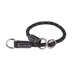 Rogz Rope Sliphalsband Zwart - Hondenhalsband