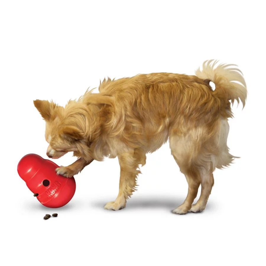 Kong Snack Dispenser Wobbler M Rood - Hondenspeelgoed 2 Kong Snack Dispenser Wobbler M Rood - Hondenspeelgoed - Afbeelding 2