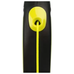 Flexi Rollijn New Classic Neon M Koord - Hondenriem - 5 M Zwart Geel M -Dierbenodigdheden-Honden 2224 337980 3