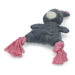 Bunny Puppy Crunchy Rope - Hondenspeelgoed - 41x13x5 Cm Grijs Roze -Dierbenodigdheden-Honden 2229 10047031 3