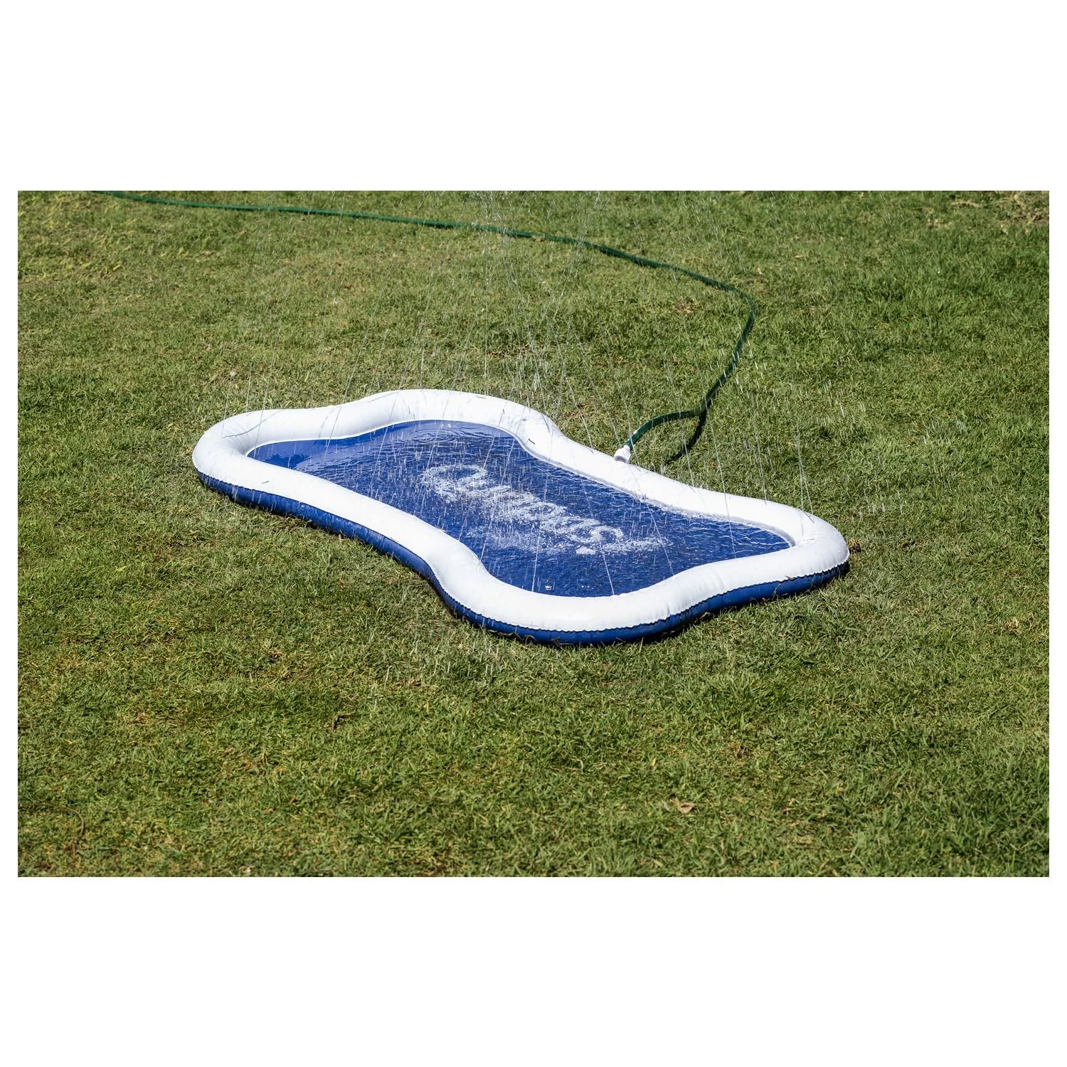 Quapas! Dog Sprinkle Mat - Watermat - 140x90 Cm Blauw Wit 2 Quapas! Dog Sprinkle Mat - Watermat - 140x90 Cm Blauw Wit - Afbeelding 2