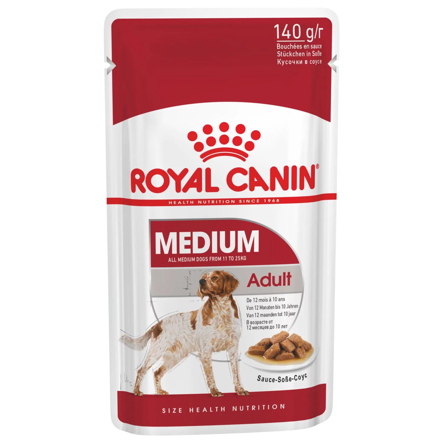 Royal Canin Medium Adult Natvoer - Hondenvoer - 10x140 G 1 Royal Canin Medium Adult Natvoer - Hondenvoer - 10x140 G