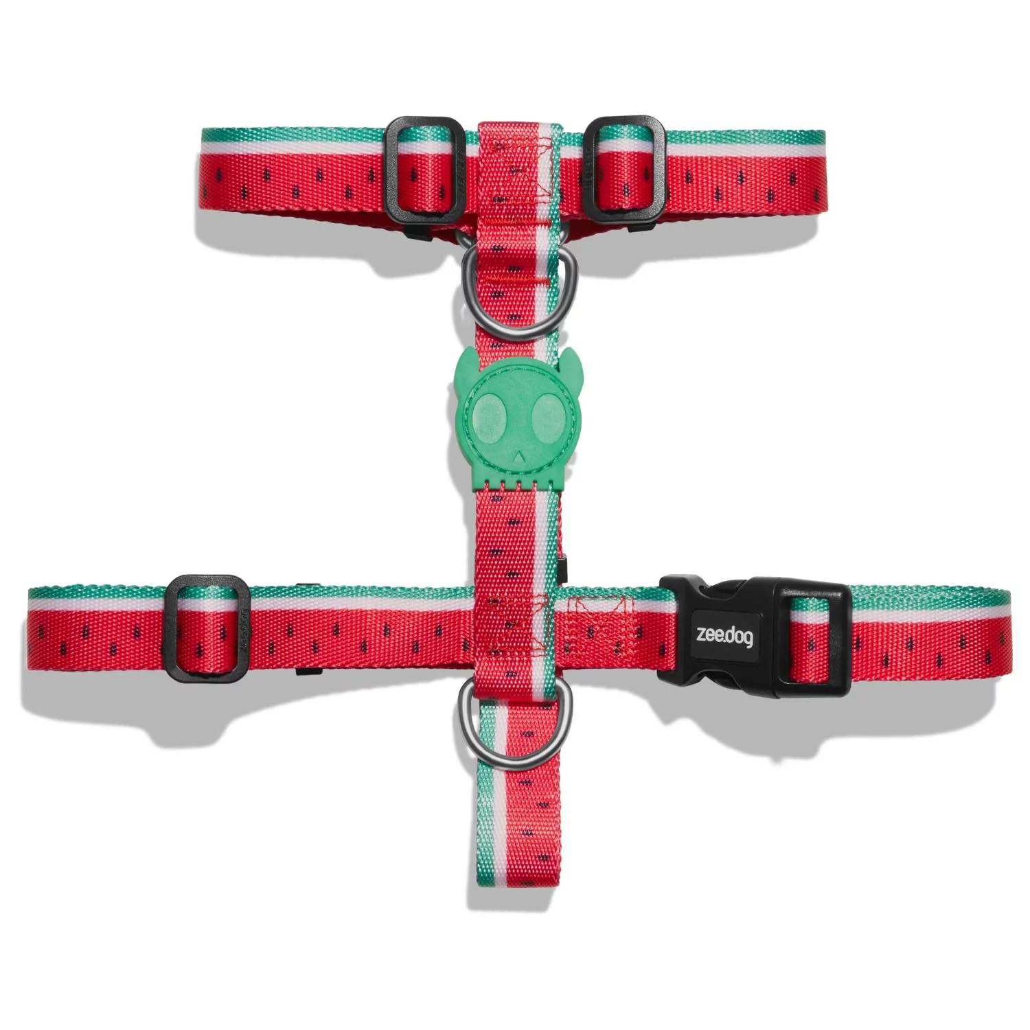 Zee.Dog H-Harnas Lola Rood&Mintgroen&Wit - Hondentuig 1 Zee.Dog H-Harnas Lola Rood&Mintgroen&Wit - Hondentuig