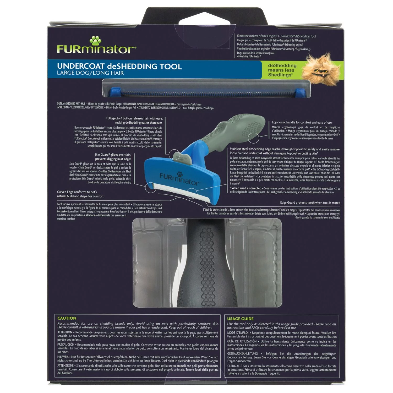 Furminator Hond Lang Haar - Hondenvachtkam - Blauw Large 3 Furminator Hond Lang Haar - Hondenvachtkam - Blauw Large - Afbeelding 3