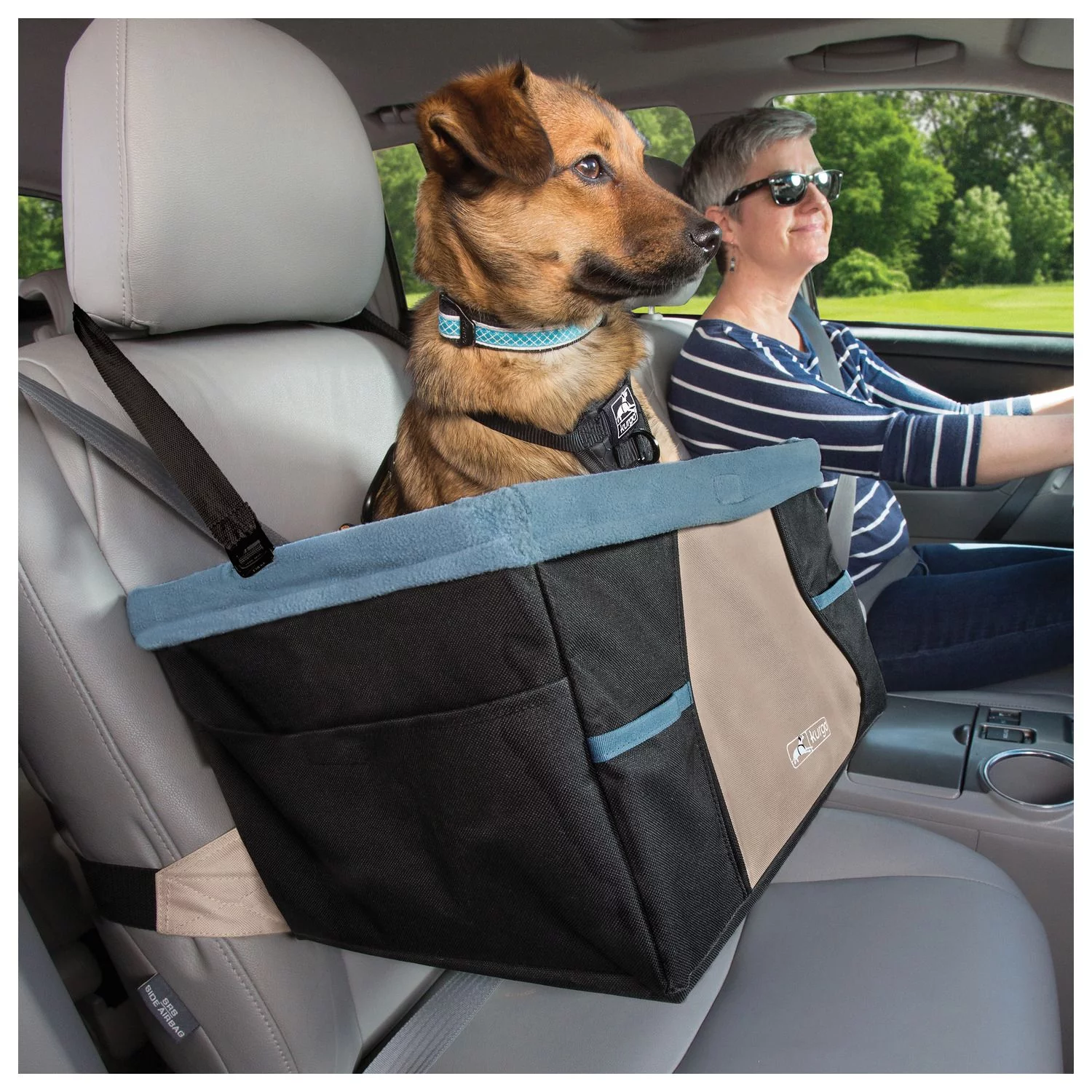 Kurgo Rover Booster Seat - Hondenautoaccessoire - Zwart Beige Tot 13.6 Kg 2 Kurgo Rover Booster Seat - Hondenautoaccessoire - Zwart Beige Tot 13.6 Kg - Afbeelding 2