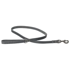 Adori Looplijn Vetleder Met Print - Hondenriem - 130x1.8 Cm Grijs M/L