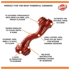 Nylabone Durachew Curve Bone - Hondenspeelgoed - Bizon 25x8x6 Cm Bruin 1 Stuks Voor Honden > 23kg Xxl -Dierbenodigdheden-Honden 2664 30015324 3