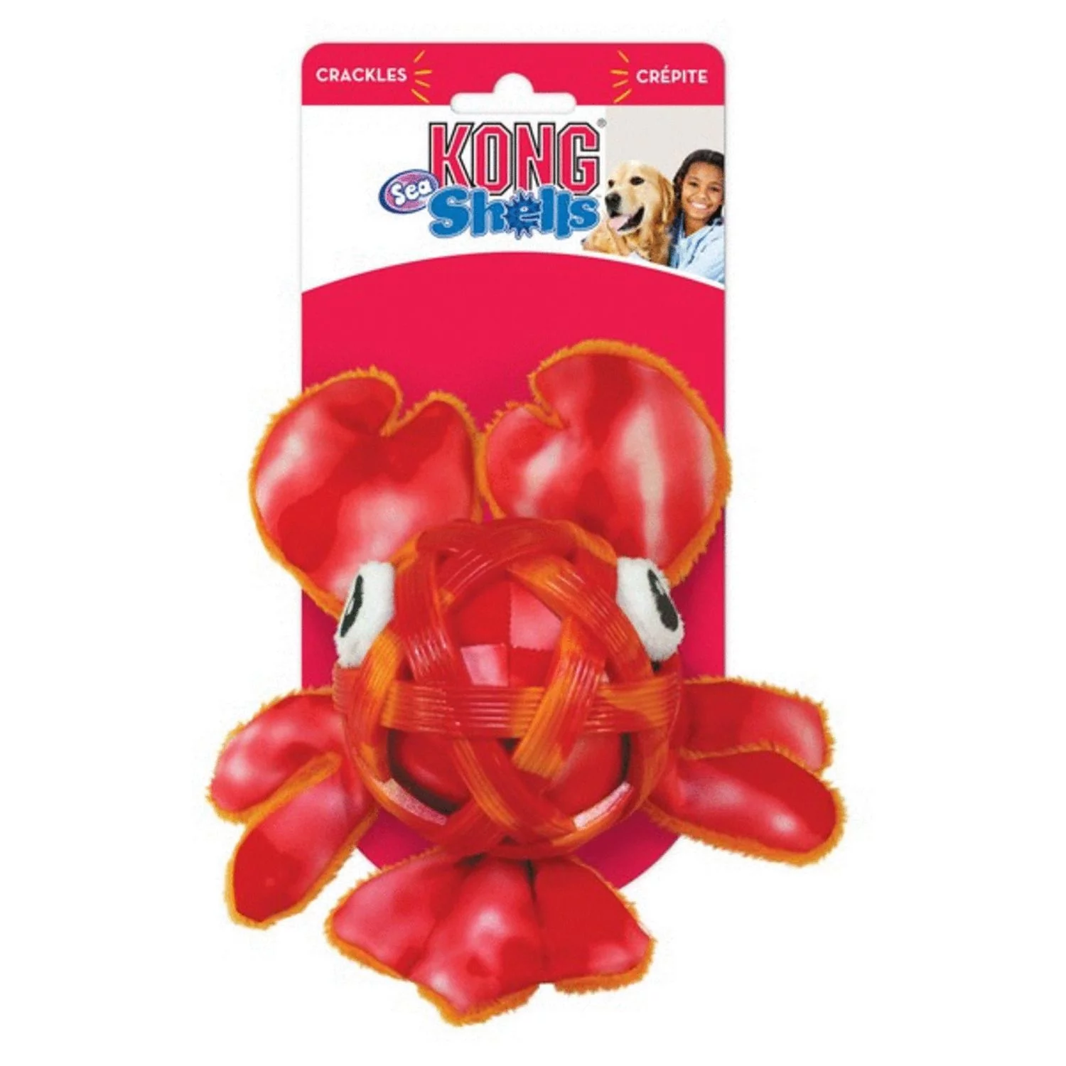 Kong Sea Shells Lobster - Hondenspeelgoed - Rood Medium/Large 2 Kong Sea Shells Lobster - Hondenspeelgoed - Rood Medium/Large - Afbeelding 2