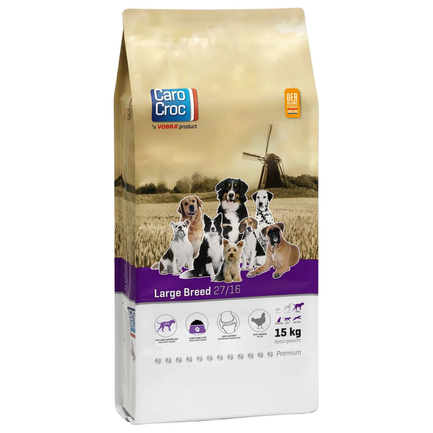 Carocroc Large Breed - Hondenvoer - Vlees Gevogelte Rijst 15 Kg 1 Carocroc Large Breed - Hondenvoer - Vlees Gevogelte Rijst 15 Kg