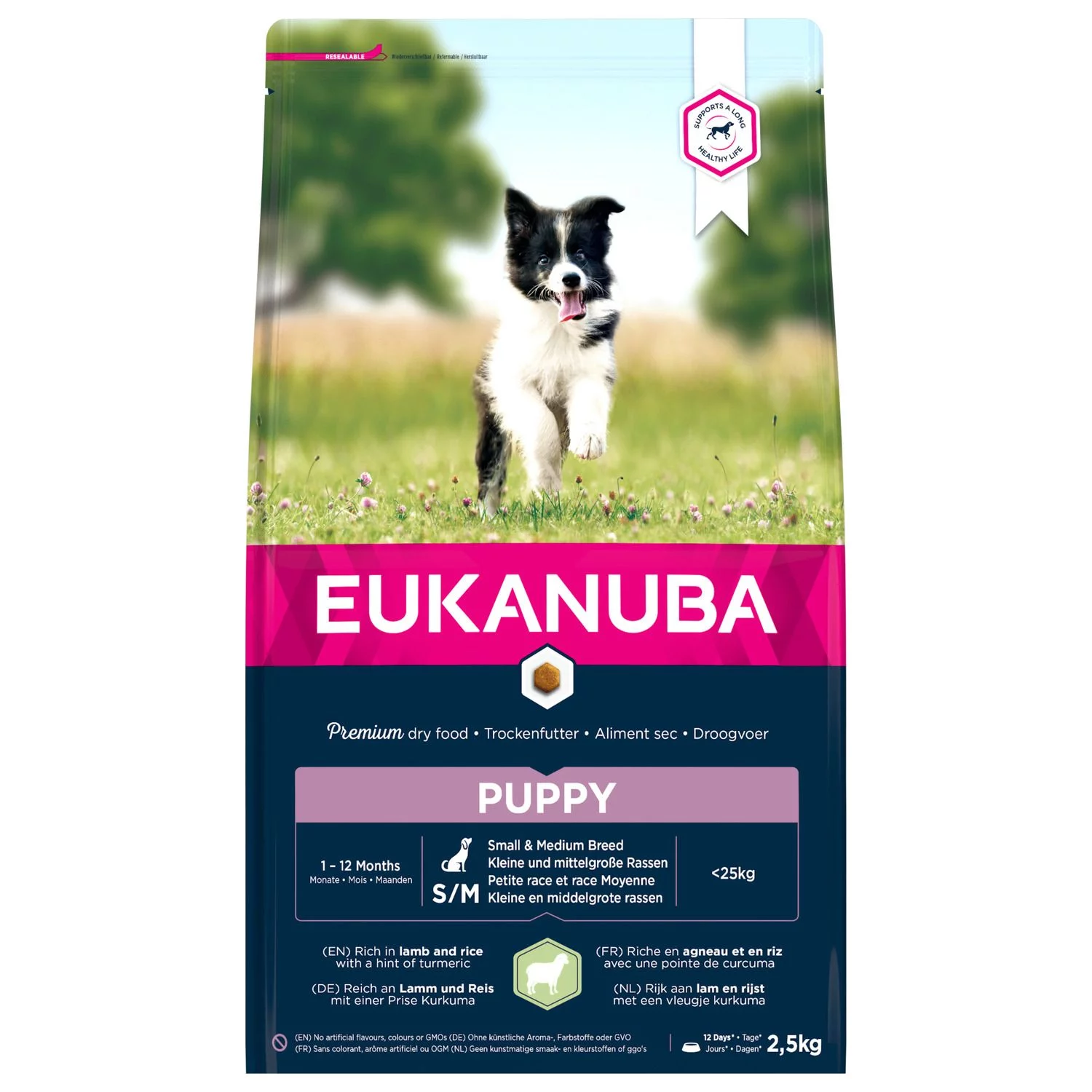 Eukanuba Puppy Small & Medium Breed Lam - Hondenvoer 1 Eukanuba Puppy Small & Medium Breed Lam - Hondenvoer
