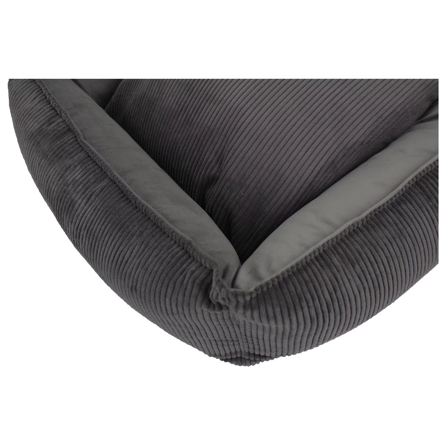Wooff Cocoon Rib Velours Antraciet - Hondenmand 10 Wooff Cocoon Rib Velours Antraciet - Hondenmand - Afbeelding 10
