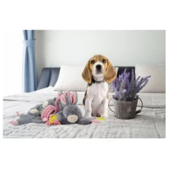 Bunny Puppy Puppy Chubby - Hondenspeelgoed - 23x13x9 Cm Grijs Roze -Dierbenodigdheden-Honden 3235 10047028 3