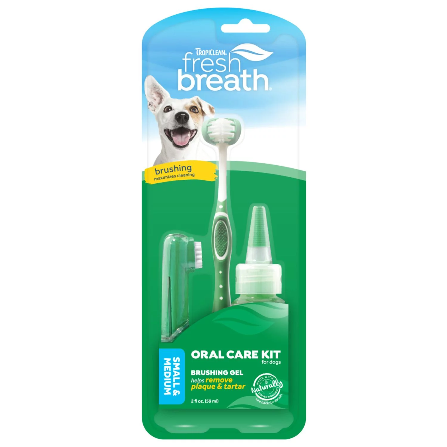 Tropiclean Fresh Breath Oral Gel Kit Small Dogs - Gebitsverzorging - 59 Ml 15 G 1 Tropiclean Fresh Breath Oral Gel Kit Small Dogs - Gebitsverzorging - 59 Ml 15 G