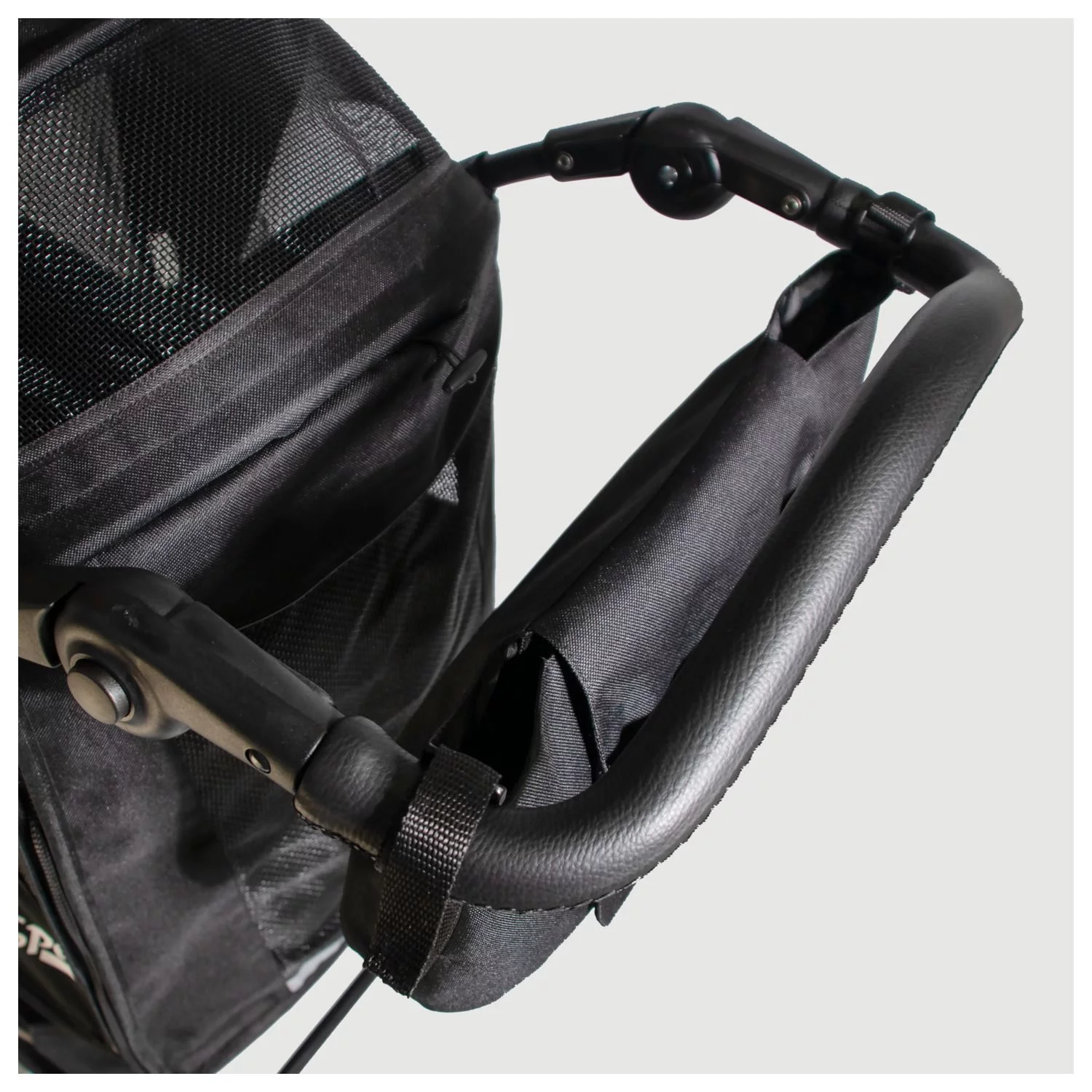 Innopet Hondenbuggy Premium Cozy - Hondentrolley - 78x57x109 Cm Zwart Bruin 4 Innopet Hondenbuggy Premium Cozy - Hondentrolley - 78x57x109 Cm Zwart Bruin - Afbeelding 4