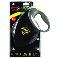 Flexi Rollijn Giant Xl Tape - Hondenriem - 8 M Zwart Neon Xl -Dierbenodigdheden-Honden 3421 338133 5