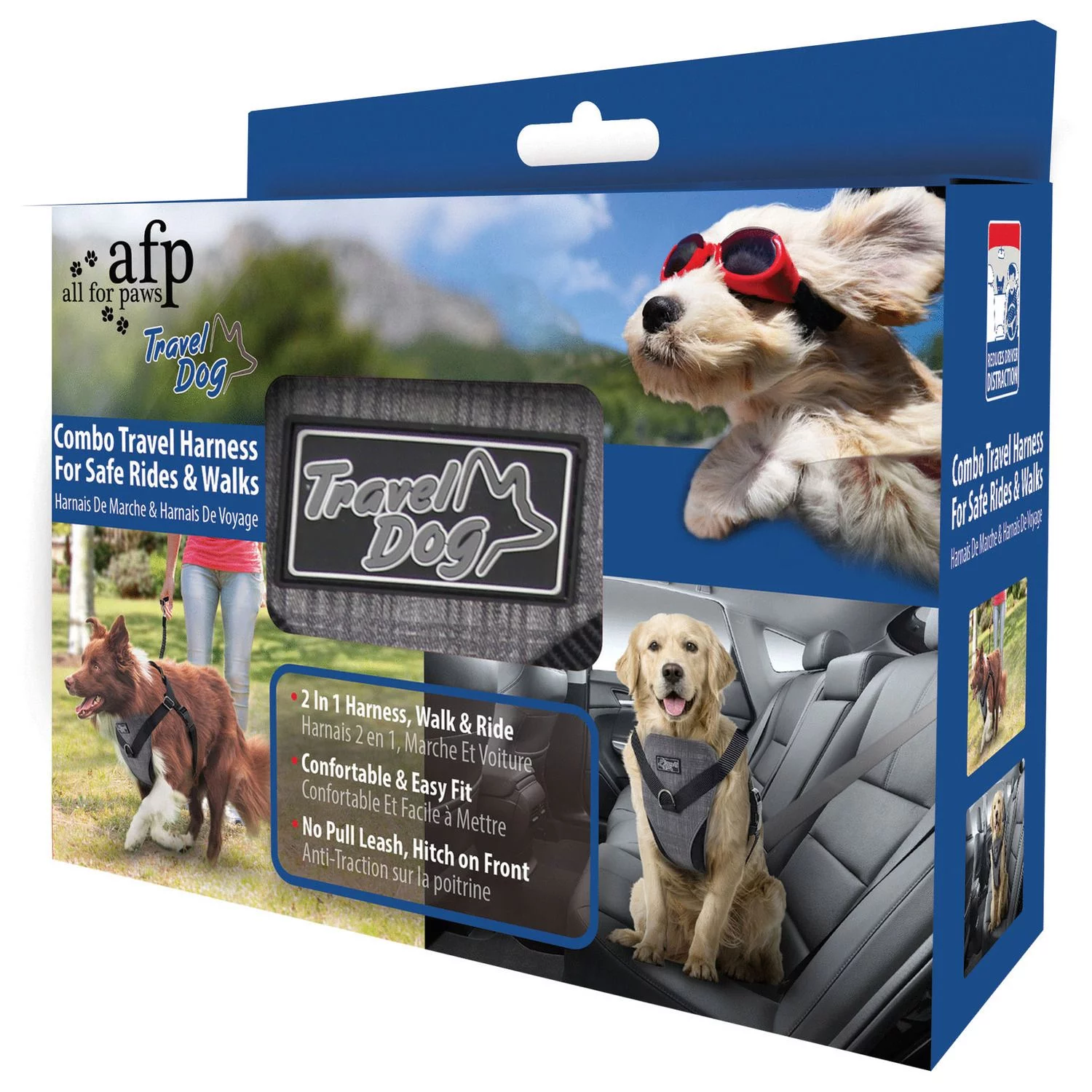 All For Paws Honden Autogordel - Hondenautoaccessoire - Nek40-63/Borst 46-71 Cm Grijs 1 All For Paws Honden Autogordel - Hondenautoaccessoire - Nek40-63/Borst 46-71 Cm Grijs