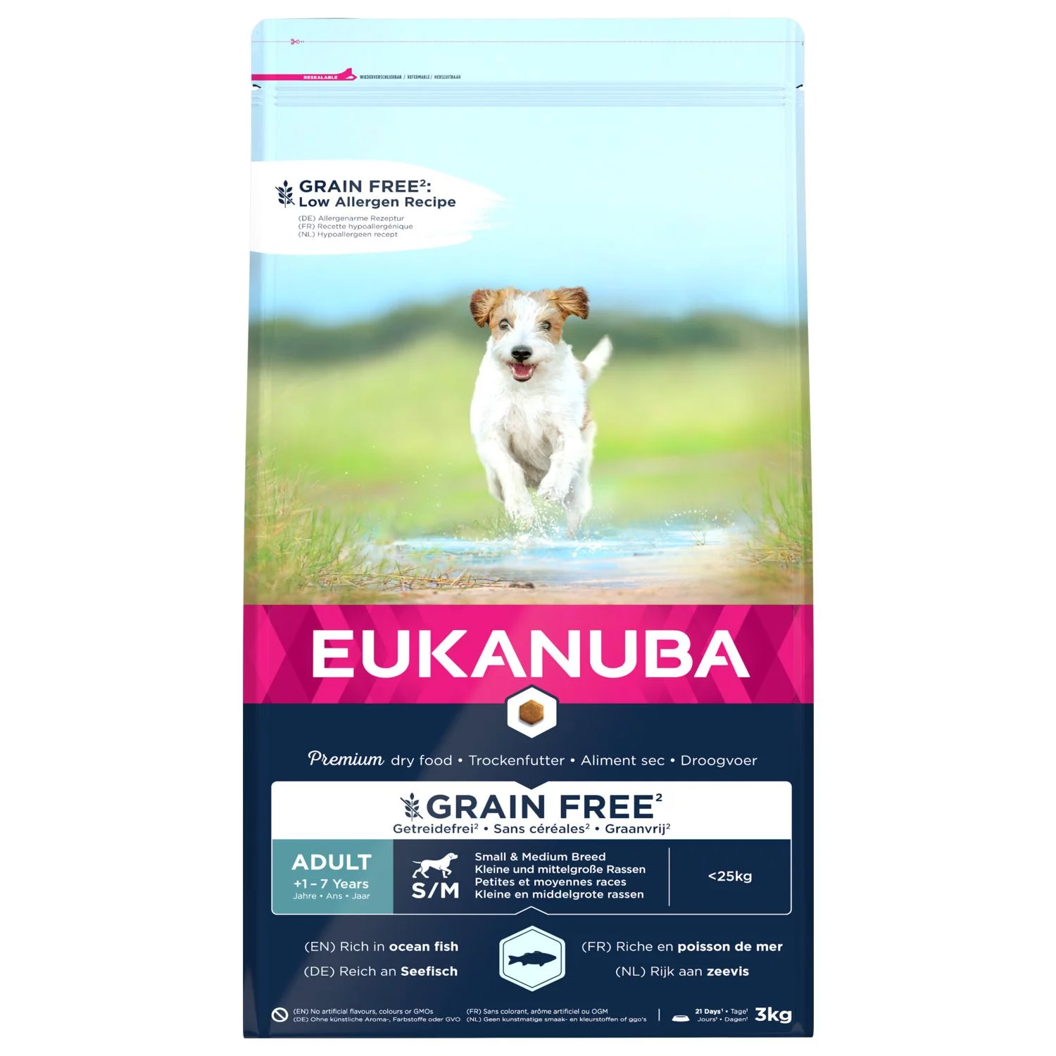 Eukanuba Adult Small Medium Grain Free Zeevis - Hondenvoer 1 Eukanuba Adult Small Medium Grain Free Zeevis - Hondenvoer