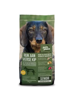 Pets Place Naturals Senior Small Breed - Hondenvoer - Kip 3 Kg