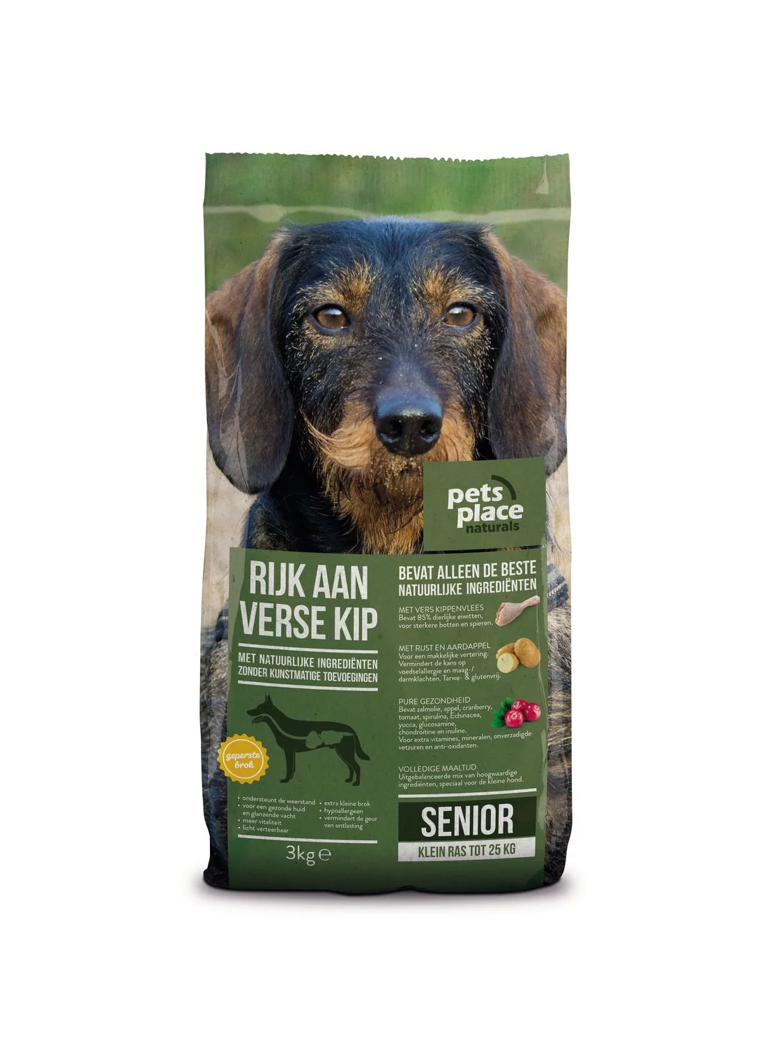 Pets Place Naturals Senior Small Breed - Hondenvoer - Kip 3 Kg 1 Pets Place Naturals Senior Small Breed - Hondenvoer - Kip 3 Kg