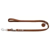 Hunter Verstelbare Looplijn Leder Cognac - Hondenriem