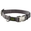 Hunter Klikhalsband Alu Nylon Soft Grijs - Hondenhalsband