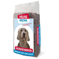 Huismerk Krokant Adult - Hondenvoer - Lam Rijst 10 Kg