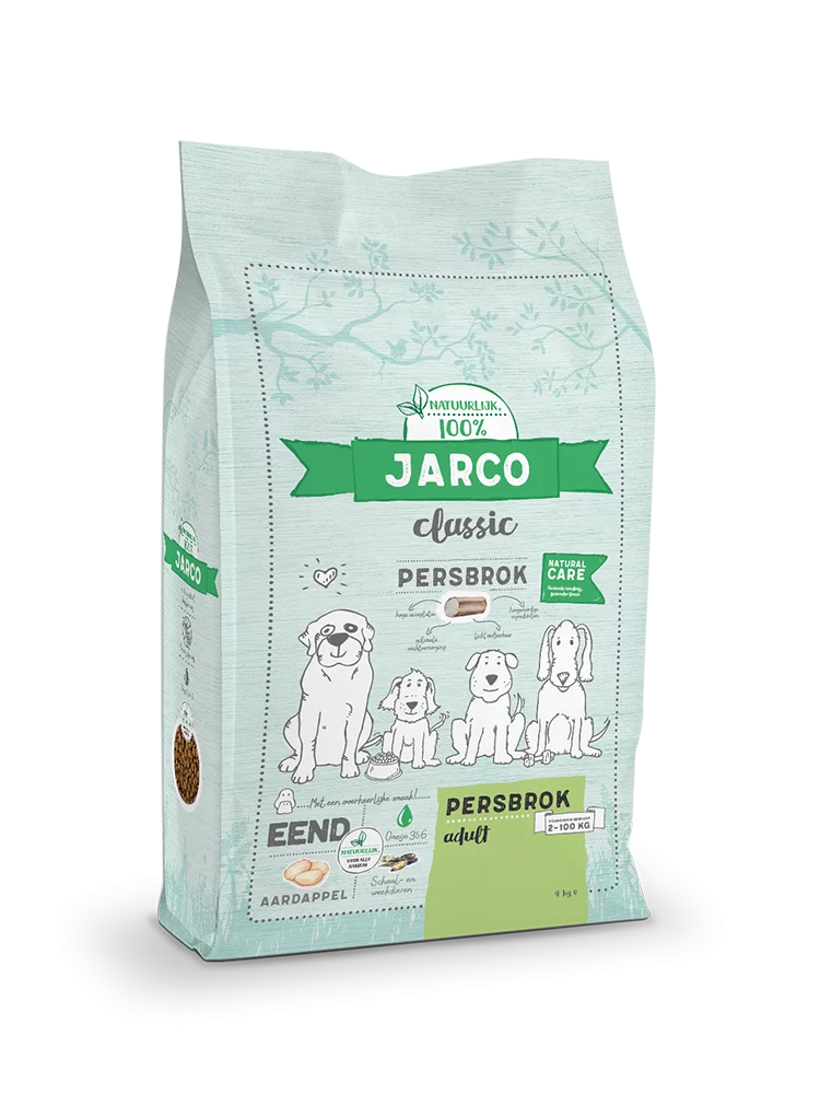 Jarco Dog Classic Adult Persbrok Eend - Hondenvoer 1 Jarco Dog Classic Adult Persbrok Eend - Hondenvoer