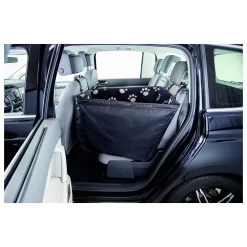 Trixie Autobeschermdeken Smal Met Hoge Zijdelen - Hondenautoaccessoire - 50x145 Cm Zwart Beige