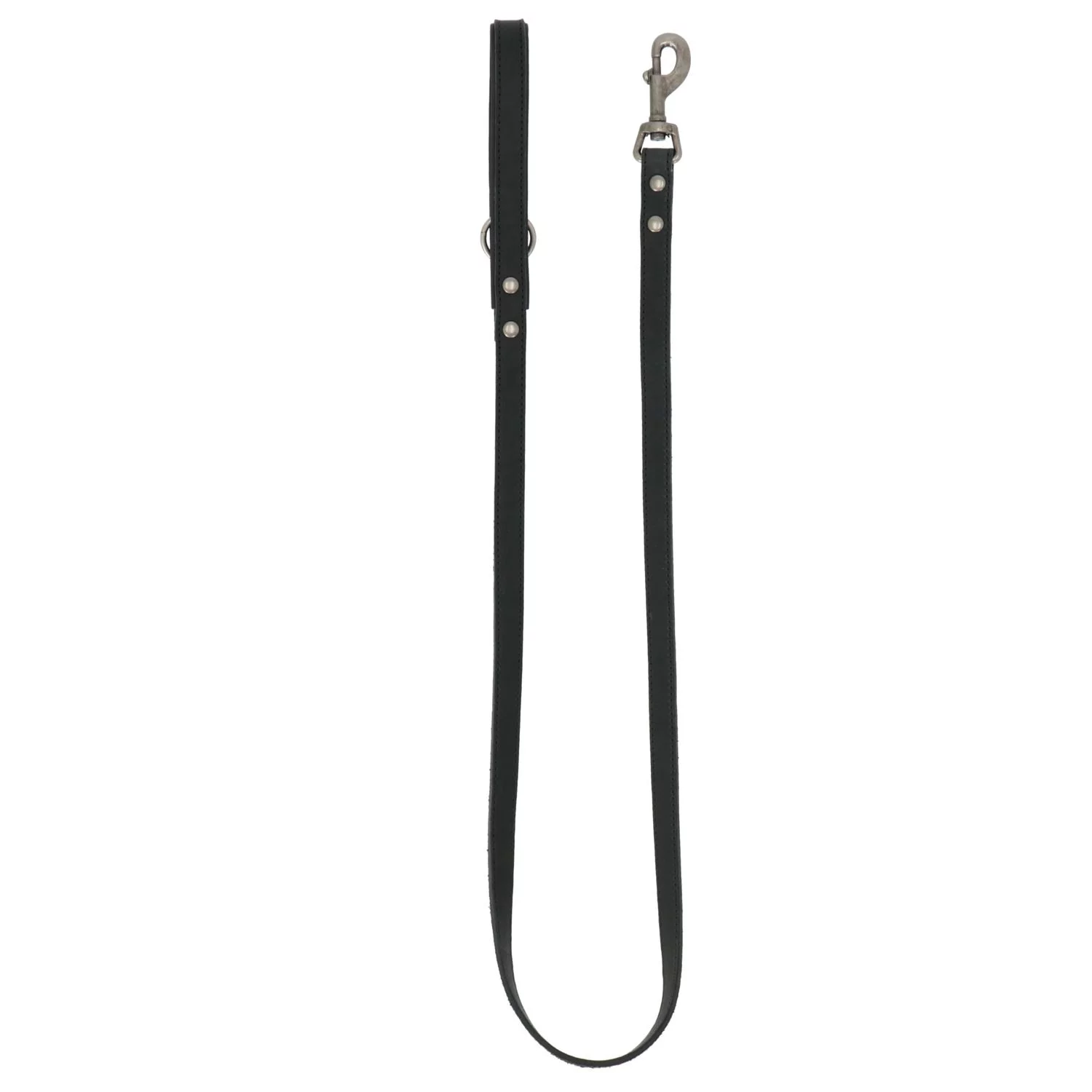 Adori Looplijn Vetleder Gevoerd Handvat - Hondenriem - 130x1.8 Cm Zwart Zwart M/L 5 Adori Looplijn Vetleder Gevoerd Handvat - Hondenriem - 130x1.8 Cm Zwart Zwart M/L - Afbeelding 5