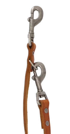 Adori Dresseerlijn Vetleder Met Print - Hondenriem - 200x1.8 Cm Cognac M/L -Dierbenodigdheden-Honden 3883 30015904 3