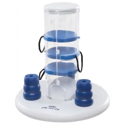 Trixie Dog Activity Gambling Tower Strategiespel - Hondenspeelgoed - Ø25 Cm Donkerblauw Wit Lichtblauw 1 Stuk Level 2