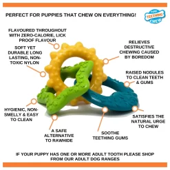 Nylabone Puppy Chew Teething Rings - Hondenspeelgoed - Bacon Groen Geel Blauw Voor Honden Tot 11kg S -Dierbenodigdheden-Honden 3998 30019700 3