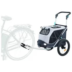 Trixie Fietskar Opvouwbaar - Hondenfietskar - 58x93x74/114 Cm Grijs Zwart Tot 15 Kg Small -Dierbenodigdheden-Honden 4011905127941 5