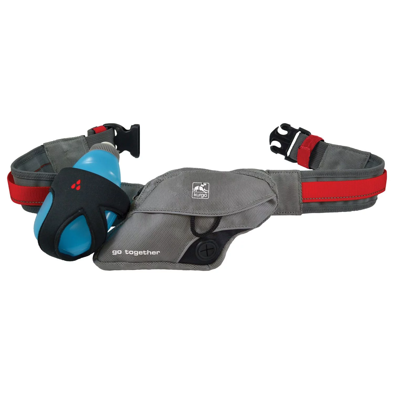 Kurgo K9 Excusion Running Belt - Hondenheupgordel - Grijs Rood 1 Kurgo K9 Excusion Running Belt - Hondenheupgordel - Grijs Rood