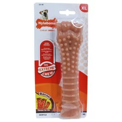 Nylabone Durable Bone Bacon Souper - Hondenspeelgoed - Bacon 19.5x5.5x3 Cm 150 G Roze Vanaf 23kg Xlarge
