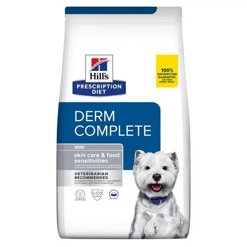Hill's Prescription Diet Derm Complete Mini Environmental/Food Sensitivities - Hondenvoer - Rijst Ei 1 Kg 1 Hill's Prescription Diet Derm Complete Mini Environmental/Food Sensitivities - Hondenvoer - Rijst Ei 1 Kg
