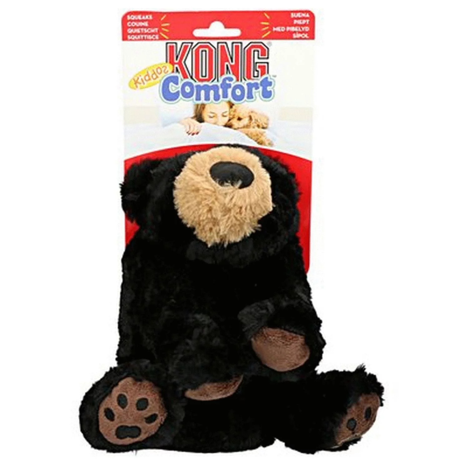 Kong Comfort Kiddos Bear - Hondenspeelgoed - Zwart Large 2 Kong Comfort Kiddos Bear - Hondenspeelgoed - Zwart Large - Afbeelding 2