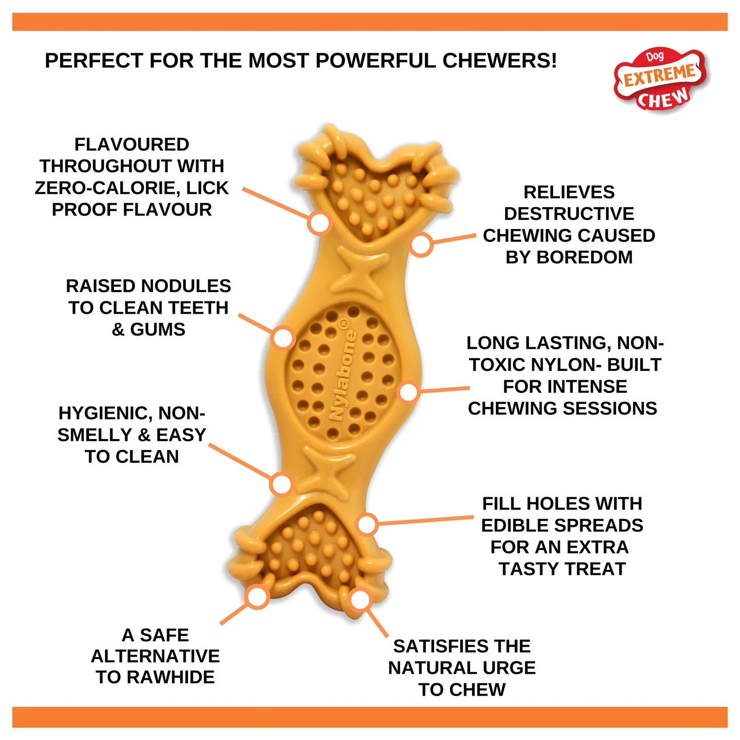 Nylabone Extreme Chew Fill It Treat Toy Pindakaas - Hondenspeelgoed - Pindakaas 15x45x3 Cm Geel M 2 Nylabone Extreme Chew Fill It Treat Toy Pindakaas - Hondenspeelgoed - Pindakaas 15x45x3 Cm Geel M - Afbeelding 2