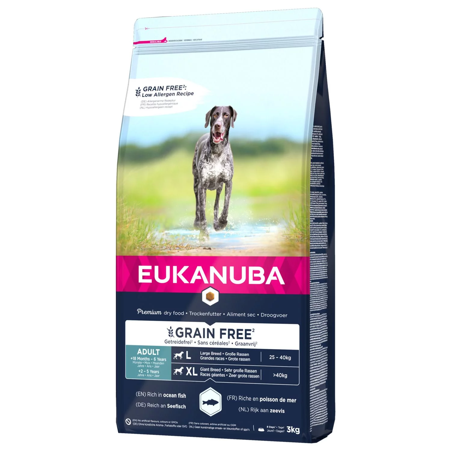 Eukanuba Adult Large Grain Free Zeevis - Hondenvoer 2 Eukanuba Adult Large Grain Free Zeevis - Hondenvoer - Afbeelding 2