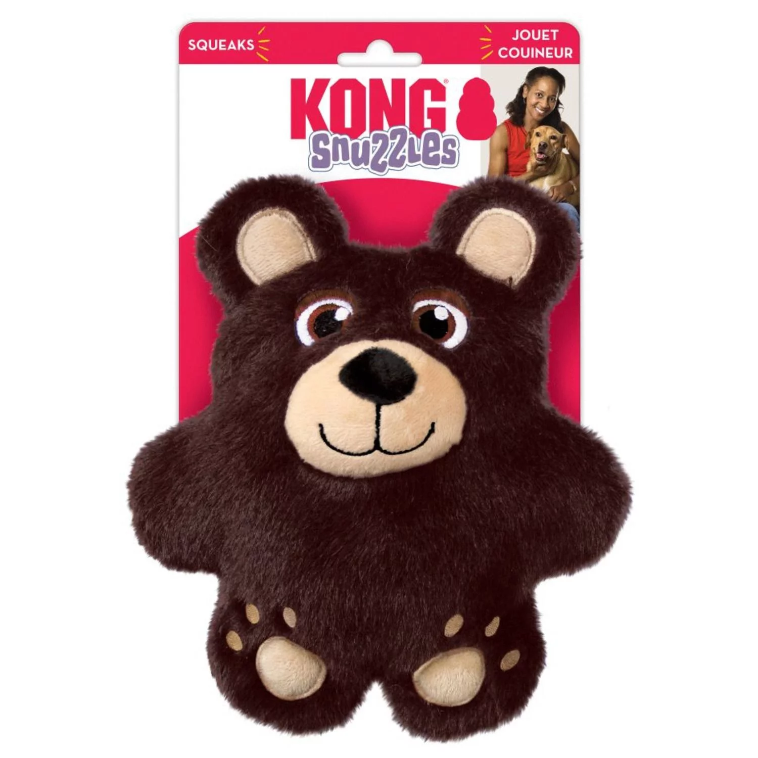Kong Snuzzles Bear - Hondenspeelgoed - 23 Cm Bruin 2 Kong Snuzzles Bear - Hondenspeelgoed - 23 Cm Bruin - Afbeelding 2