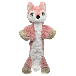 Kong Low Stuff Flopzie Fox - Hondenspeelgoed - Bruin Lichtroze Wit M