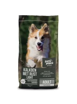 Pets Place Plus Hond Adult Light Kalkoen&Rijst - Hondenvoer
